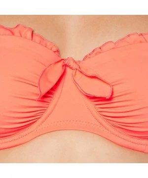 Tops Getaway Convertible Bikini Top - Coral - C718A0KS2EH