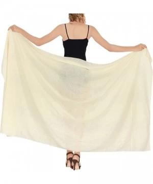 Cover-Ups Womens Plus Size Sarong Swimsuit Cover Up Summer Beach Wrap Full Long F - Cream_b412 - CP18063W9M5