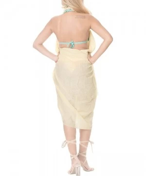 Cover-Ups Womens Plus Size Sarong Swimsuit Cover Up Summer Beach Wrap Full Long F - Cream_b412 - CP18063W9M5