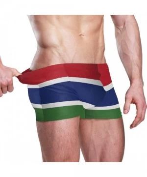 Briefs Iceland Flag Men's Swim Trunks Square Leg Swimsuit Swimwear Boxer Brief - Gambia Flag - CK18TE2K4WS