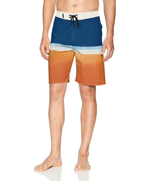 Board Shorts Men's Phantom Stretch Printed 20" Boardshort Swim Short - Blue Force - C418C623LQL