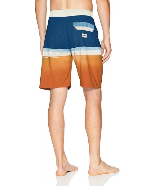 Board Shorts Men's Phantom Stretch Printed 20" Boardshort Swim Short - Blue Force - C418C623LQL