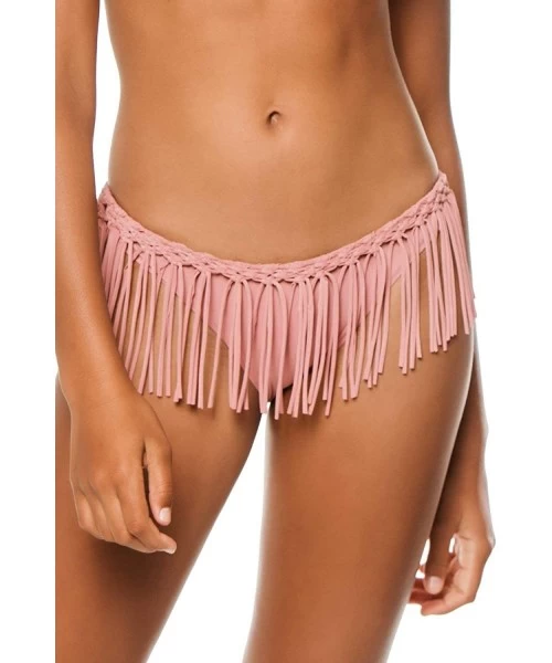 Tankinis Women's Fringe Exclusives Fringe Hipster Bikini Bottom - Dusty Rose - C81932KEYRG