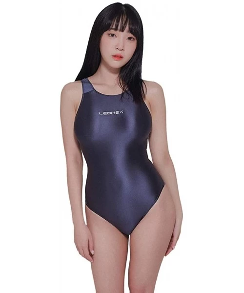 One-Pieces Sexy Leotards Women Japanese Swimwear High Cut One Piece Suit Female Bather Bathing Summer Suit Swim - Gray - CY18...