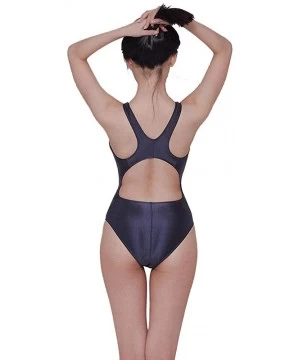 One-Pieces Sexy Leotards Women Japanese Swimwear High Cut One Piece Suit Female Bather Bathing Summer Suit Swim - Gray - CY18...