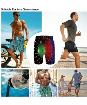 Trunks Mens 3D Swim Trunks Quick Dry Summer Underwear Surf Beach Shorts Elastic Waist with Pocket Drawstring - Multicolor-08 ...