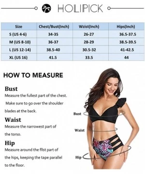 Tankinis Ruffle Tankini Top Swimsuits for Women Tummy Control Flounce Flowy Layered Bathing Suit No Bottom - Green - C118ARAIW39