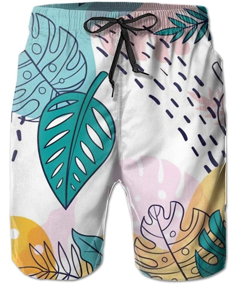 Trunks Men Quick Dry Swim Trunks Beach Shorts Beach?Pants Swim Surfing Sun Bathing - Colorful Summer Palm Tree Tropical Plant...