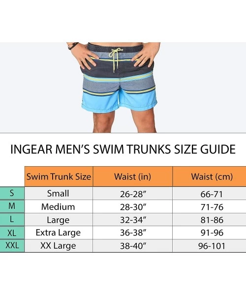 Trunks Performance Men's Quick Dry SPF50+ Swim Trunks Water Shorts Swimsuit Beach Shorts with Mesh Lining - Turquoise Yellow ...