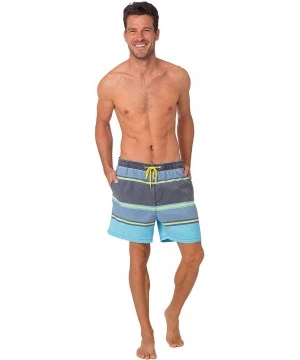 Trunks Performance Men's Quick Dry SPF50+ Swim Trunks Water Shorts Swimsuit Beach Shorts with Mesh Lining - Turquoise Yellow ...