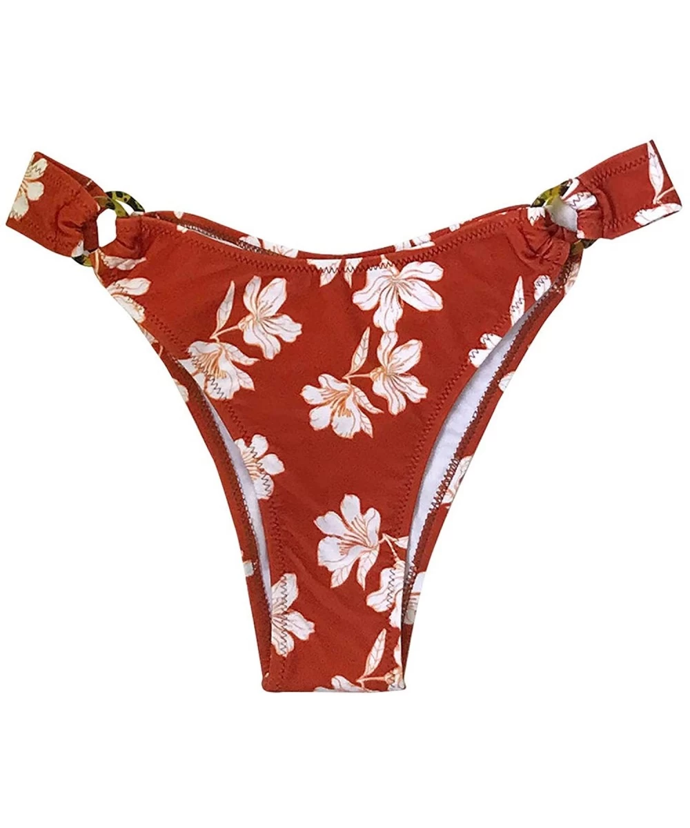 Tankinis Women's High Leg Fit Bikini Bottom - Floral - CE196IHSLA0