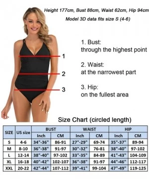 One-Pieces Womens One Piece Swimsuits V Neck Tummy Control Swimwear Slimming Cross Back Bathing Suits - 1 Black - C4199QZS86Q