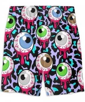 Board Shorts Men's Swim Trunks Creepy- Psychedelic Eyes Printed Beach Board Shorts with Pockets Cool Novelty Bathing Suits fo...