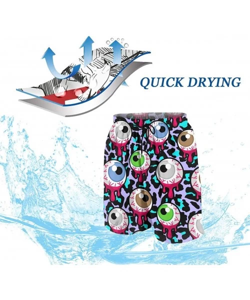 Board Shorts Men's Swim Trunks Creepy- Psychedelic Eyes Printed Beach Board Shorts with Pockets Cool Novelty Bathing Suits fo...