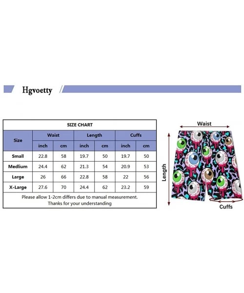 Board Shorts Men's Swim Trunks Creepy- Psychedelic Eyes Printed Beach Board Shorts with Pockets Cool Novelty Bathing Suits fo...