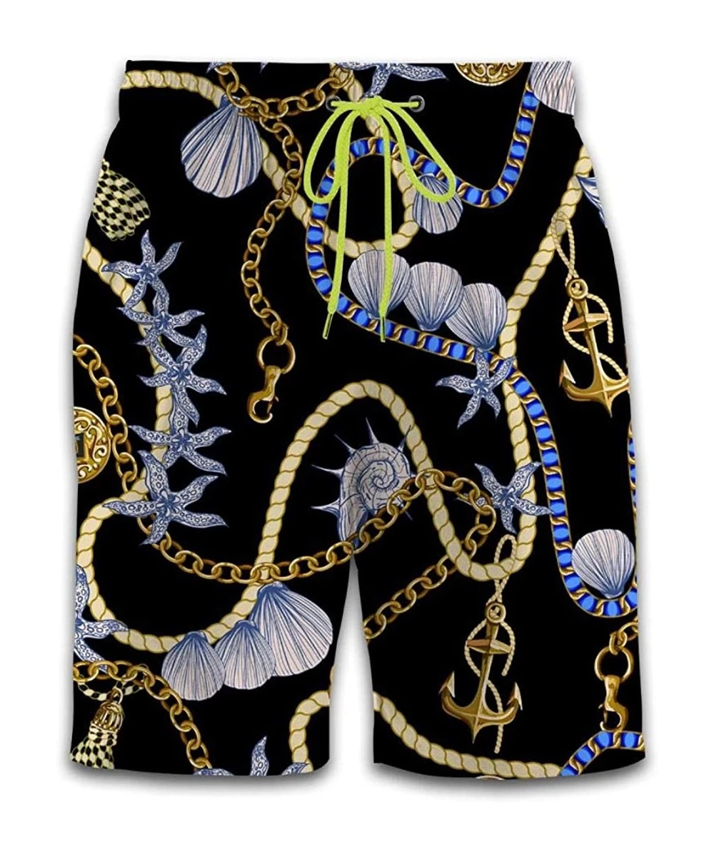 Board Shorts Skull Octopus Men's Fashion Printing Leisure Beach Shorts Colorful Beach Pants - Color-6 - CD19CLN2M24