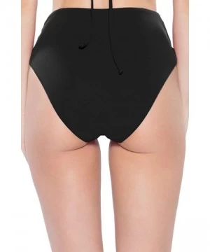 Bottoms Women's Color Code High Waist Bikini Bottom - Black - CN18HI3MOZY