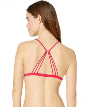 Tops Women's Smoothies Phoebe Solid Fixed Triangle Bikini Top Swimsuit - Diva - CV18D020ZT9