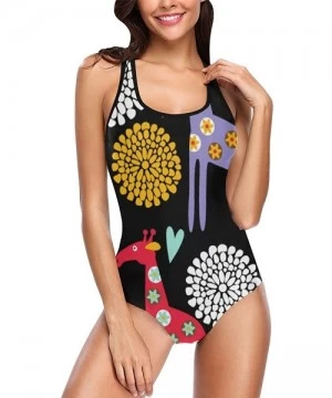 One-Pieces Unique Custom One Piece Swimsuit Swimwear Bathing Suit for Women Juniors (XS-3XL) - Multi 4 - CQ18EMWGCWS