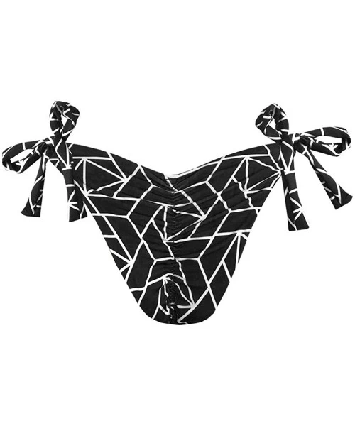 Tankinis Black Ipanema Brazilian Tie Side Scrunch Bikini Bottom - CW199K4427Q