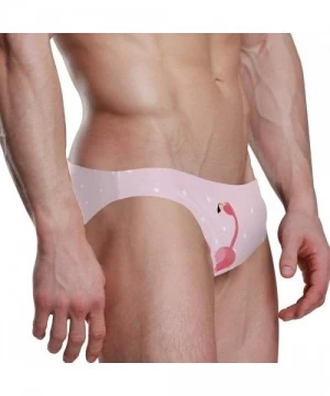 Briefs Swim Brief Bikini Summer Beach Bikini for Men Swim Underwear Sports - Flamingos Pink - CB18WOS82O0