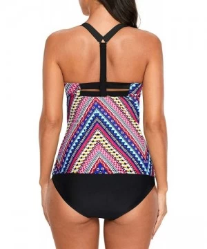 Sets Womens Striped Printed Strappy Racerback Tankini Swim Top No Bottom S - XXXL - Multicoloured - CV1962OT4R2