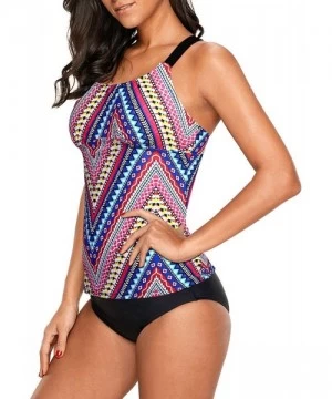 Sets Womens Striped Printed Strappy Racerback Tankini Swim Top No Bottom S - XXXL - Multicoloured - CV1962OT4R2