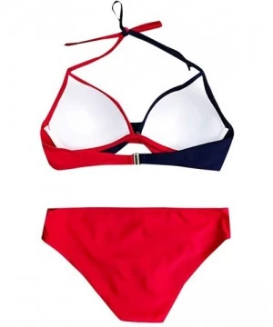 Bottoms Womens Swimsuits Bikini- Women Wrap Bikini Set Push Up High Waisted 2 Piece Swimsuits - Z03-red - CZ19CY4XWH8