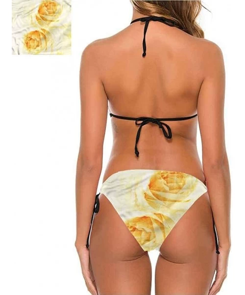 Bottoms Swimwear Yellow- Vibrant Bloom Bridal Flower Make You Feel Confident - Multi 07-two-piece Swimsuit - C419E79RU2C