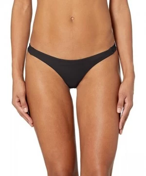 Sets Women's Solid Skimpy Bikini Bottom - Black - CY18I9ZHC53