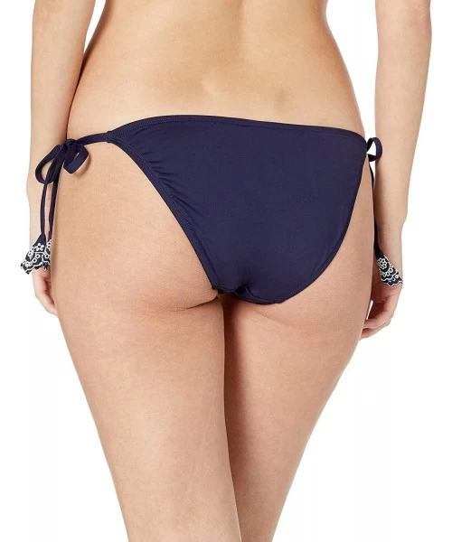 Tankinis Women's Tie Side Bikini Bottom - Apple of My Eyelet Navy - C218K2ZZ8QI