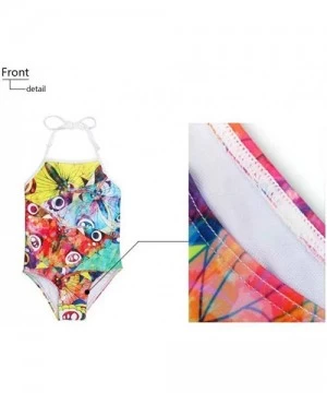 Sets Little Girls One Piece Swimsuit Animal Printed Bathing Suit Surfer Short - X-galaxy Wolf - CC194TMQZSH