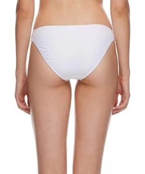 Bottoms Women's Smoothies Basic Solid Fuller Coverage Bikini Bottom Swimsuit - Smoothies Snow - CI18HW6ETEH