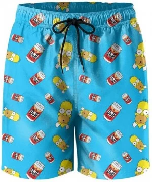 Board Shorts Men Waterproof Swim Trunks Quick Dry Duff-Beer-Canned-Simpson-White- Swim Shorts Beach Wear with Pockets - Duff ...