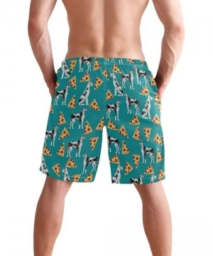 Board Shorts Men's Quick Dry Swim Trunks with Pockets Beach Board Shorts Bathing Suits - Great Dane Pizza - CN194AX9I3Z