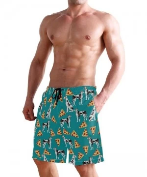 Board Shorts Men's Quick Dry Swim Trunks with Pockets Beach Board Shorts Bathing Suits - Great Dane Pizza - CN194AX9I3Z