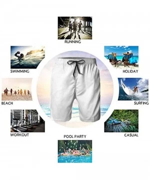 Board Shorts Men's Adjustable Drawstring Elastic Waist Swim Trunks Beach Shorts - Usa Flag War Bullet Hole - CZ19CA5T3QN