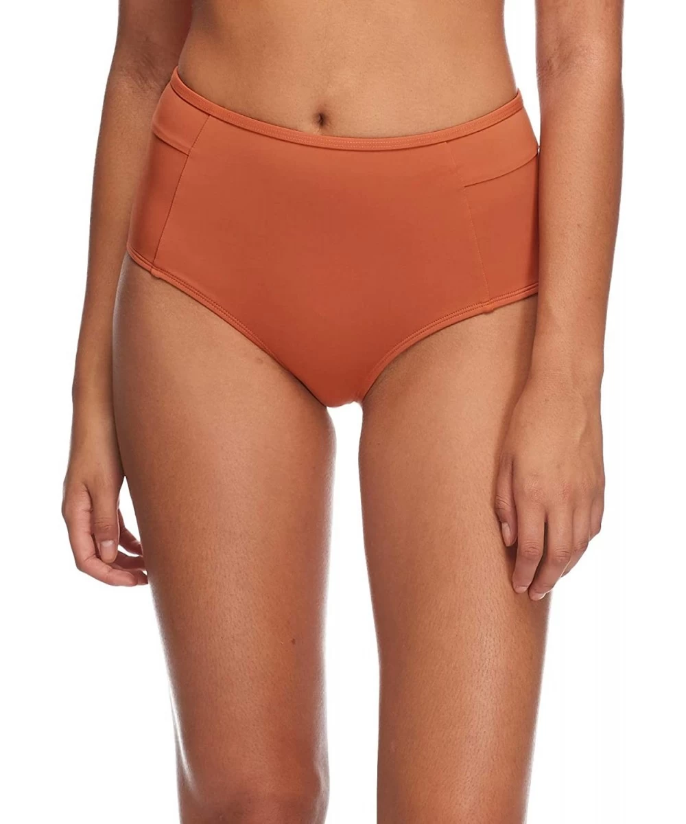 Bottoms Women's Hailey High Rise Bikini Bottom Swimsuit - Flavors Lava - CQ18ICWZ4U8