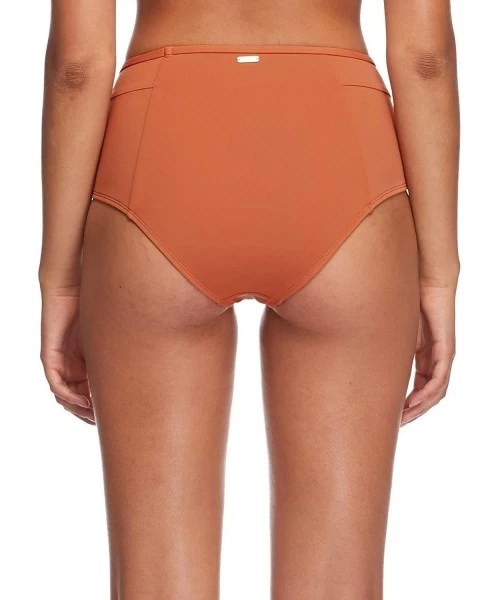 Bottoms Women's Hailey High Rise Bikini Bottom Swimsuit - Flavors Lava - CQ18ICWZ4U8