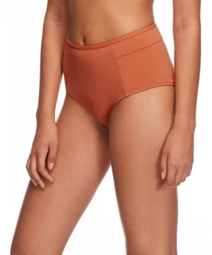 Bottoms Women's Hailey High Rise Bikini Bottom Swimsuit - Flavors Lava - CQ18ICWZ4U8