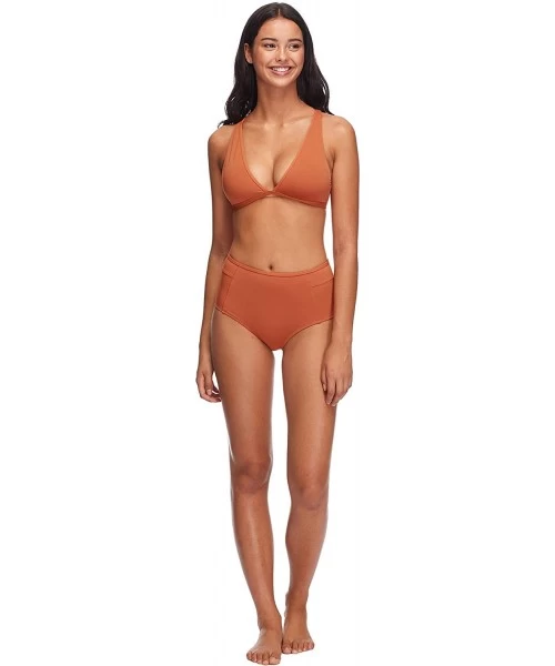 Bottoms Women's Hailey High Rise Bikini Bottom Swimsuit - Flavors Lava - CQ18ICWZ4U8