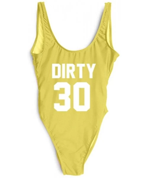 Racing Women's Backless One Piece Swimsuits - Dirty30-yw-w - CU18E23US03