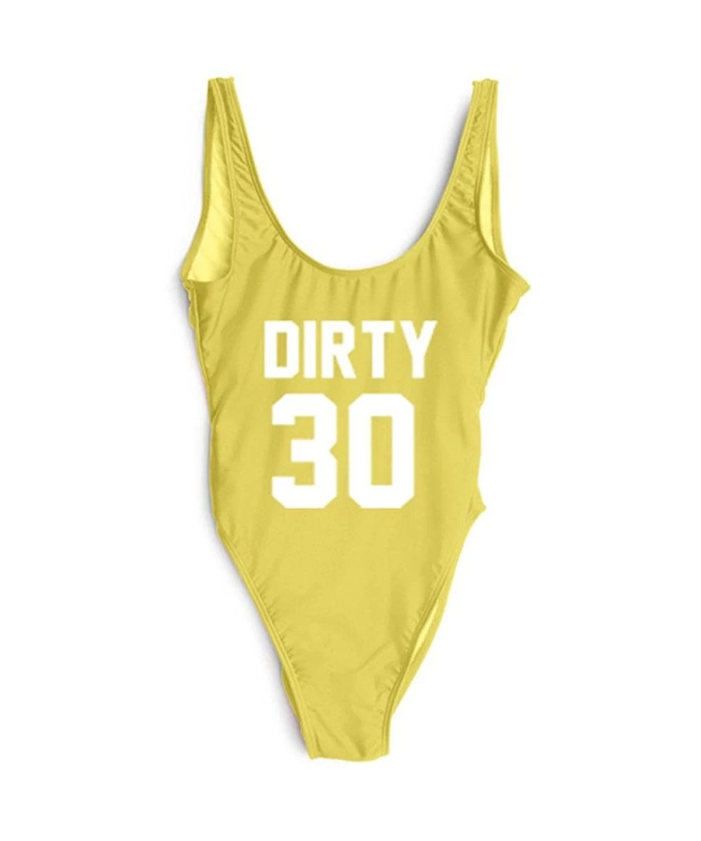 Racing Women's Backless One Piece Swimsuits - Dirty30-yw-w - CU18E23US03