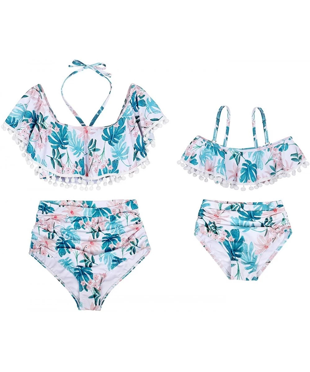 Sets Mother and Daughter Swimwear Family Matching Swimsuit Mamy and Me Two Pieces High Waist Falbala Bikini Sets Multi 0345 -...