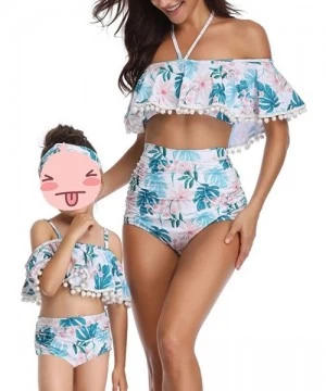 Sets Mother and Daughter Swimwear Family Matching Swimsuit Mamy and Me Two Pieces High Waist Falbala Bikini Sets Multi 0345 -...