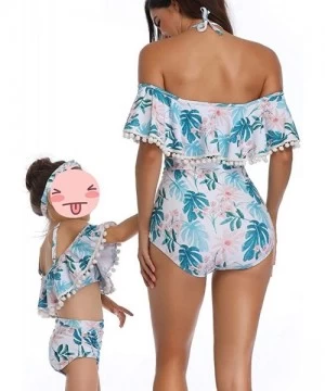 Sets Mother and Daughter Swimwear Family Matching Swimsuit Mamy and Me Two Pieces High Waist Falbala Bikini Sets Multi 0345 -...