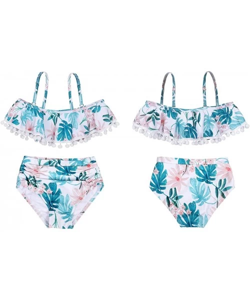 Sets Mother and Daughter Swimwear Family Matching Swimsuit Mamy and Me Two Pieces High Waist Falbala Bikini Sets Multi 0345 -...