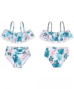 Sets Mother and Daughter Swimwear Family Matching Swimsuit Mamy and Me Two Pieces High Waist Falbala Bikini Sets Multi 0345 -...