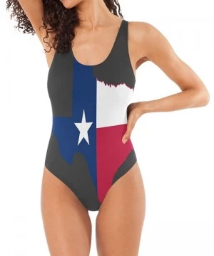 One-Pieces Custom Texas Flag US State Flag One Piece Beach Bathing Suit Swimsuit for Women Girls - Multi 2 - CA18E7GXSQU