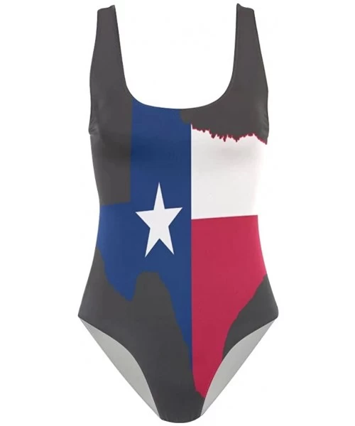 One-Pieces Custom Texas Flag US State Flag One Piece Beach Bathing Suit Swimsuit for Women Girls - Multi 2 - CA18E7GXSQU